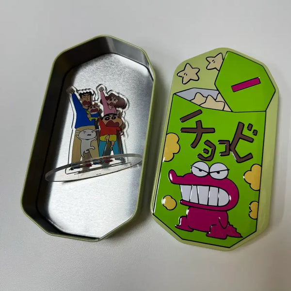 [BUNJANG] Crayon Shin-chan Chocobi Tin Case & Acrylic Keychain Set / 짱구 초코비 틴케이스 / 아크릴키링 (일괄판매)