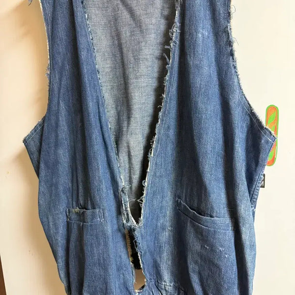 [BUNJANG] OLD PARK Denim Vest One Size / 올드파크  데님 조끼 프리사이즈