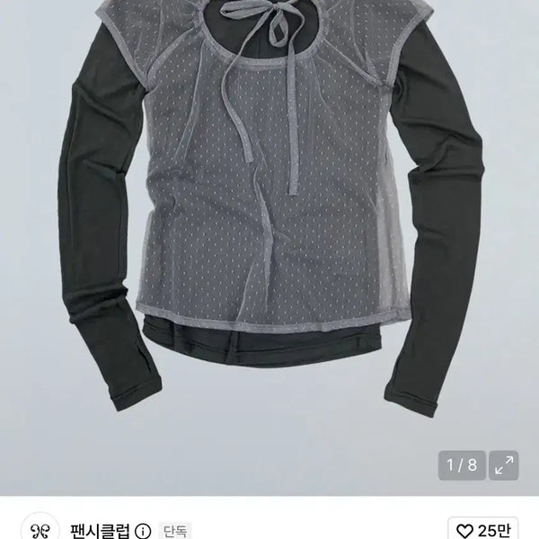 [BUNJANG] Fancy Club Dot Layered Long Sleeve / 팬시클럽 도트 레이어드 롱슬리브