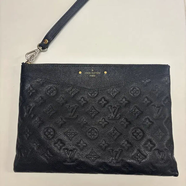 [BUNJANG] Louis Vuitton Monogram Clutch Bag Black / 루이비통 모노그램 클러치백 블랙