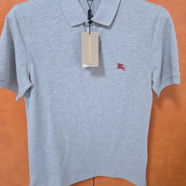 [BUNJANG] Burberry Grey Short Sleeve Polo Shirt / 새상품 버버리 그레이 반팔 카라티 팝니다
