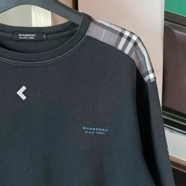 [BUNJANG] Burberry Black Label Check Panel Short Sleeve T-Shirt / 버버리 블랙라벨 체크 배색 반팔티