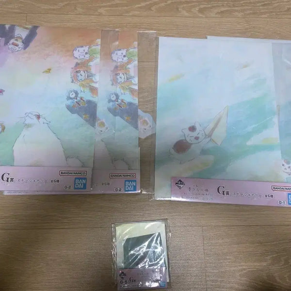 [BUNJANG] Natsume's Book of Friends Paper Airplane Lottery Prize G - Memo Pad & Clear File Bundle / (5개 일괄판매)나츠메 우인장 종이비행기를 타고 쿠지 G상 메모지 1개,G상 클리어파일