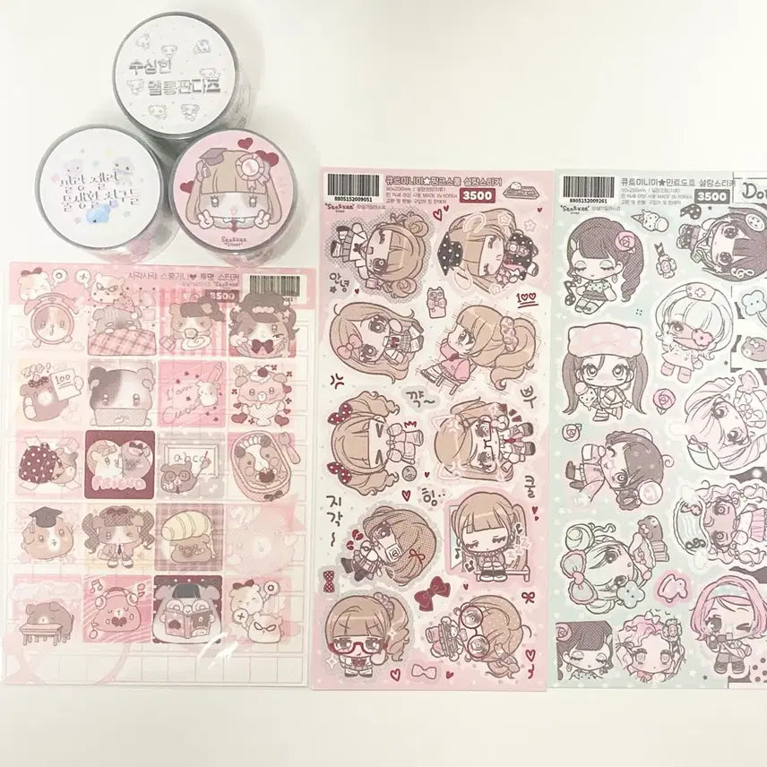 [BUNJANG] Geureonggeureongdan Seolgi Illustration Sticker Set / 원가양도) 그렁그렁단 다꾸 설기일러스트 통판 스티커