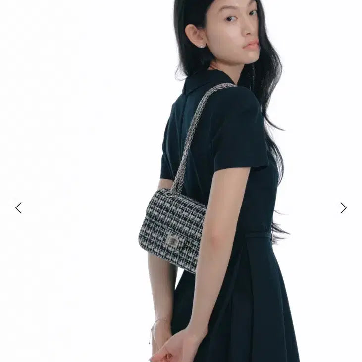 [BUNJANG] SIE Tweed Chain Shoulder Bag / SIE 트위드 체인 숄더백