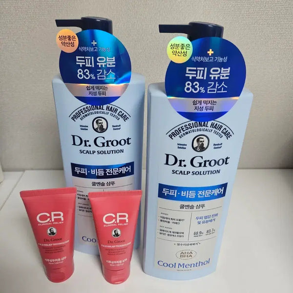 [BUNJANG] Dr. Groot Scalp Solution Cool Menthol Shampoo 700ml + Clinical Shampoo 50ml Set / 닥터그루트 스칼프 솔루션 쿨멘솔 샴푸 700ml+클리니컬 샴푸50ml