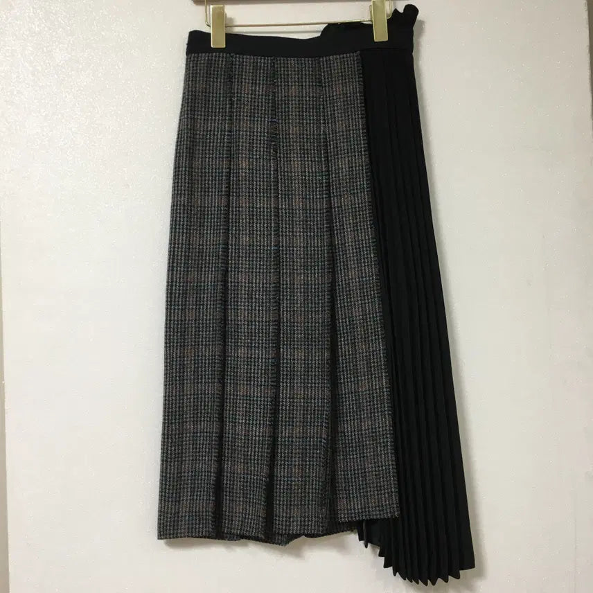 [BUNJANG] TIME Check Pleated Midi Skirt / TIME 타임 체크 플리티드 스커트 64