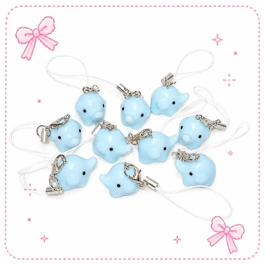 [BUNJANG] Baby Elephant Resin Beaded Keychain / 아기 코끼리 비즈키링 레진키링