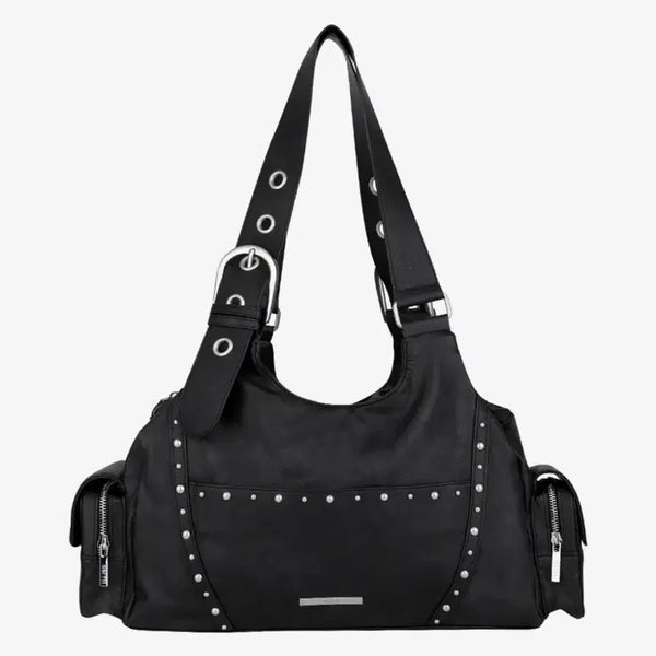 [BUNJANG] Illico Loop Double Pocket Shoulder Bag Black / 일리고 루프 더블 포켓 숄더 백 블랙