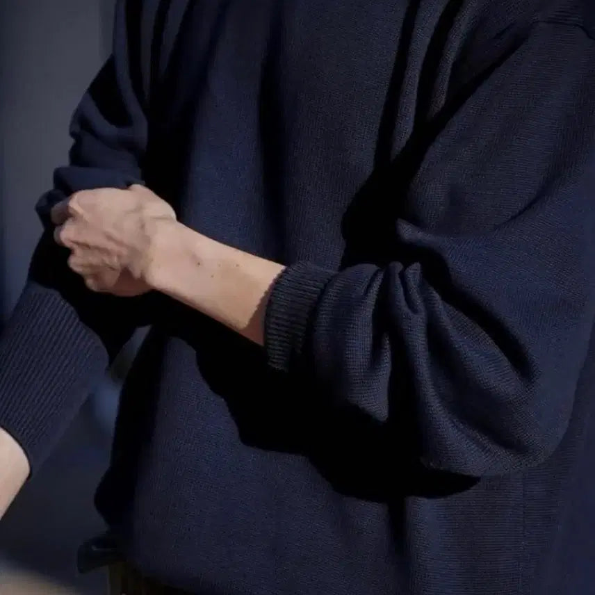 [BUNJANG] HERILL 25SS Suvincotton Pullover Navy Size 3 / [3]25ss 헤릴 수빈코튼 풀오버 네이비