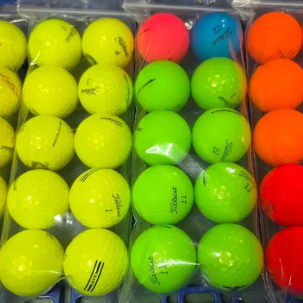 [BUNJANG] Titleist 40-Piece Mint Condition Lost Golf Balls (Matte/Glossy) / 타이틀리스트 40개 컬러(A+급)로스트볼