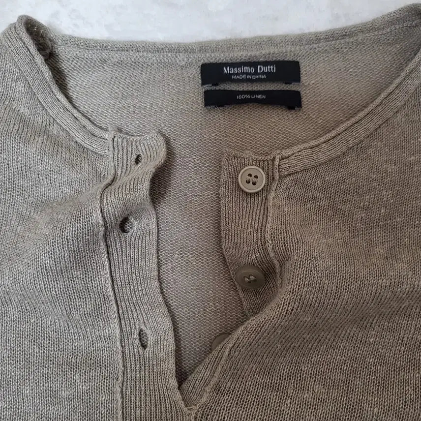 [BUNJANG] Massimo Dutti 100% Linen Button-Up Knit Top / 마시모두띠