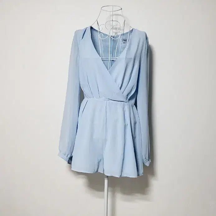 [BUNJANG] Glamorous Blue Jumpsuit Shorts Dress / 영국브랜드 Glamorous 블루 점프수트  쇼츠 원피스
