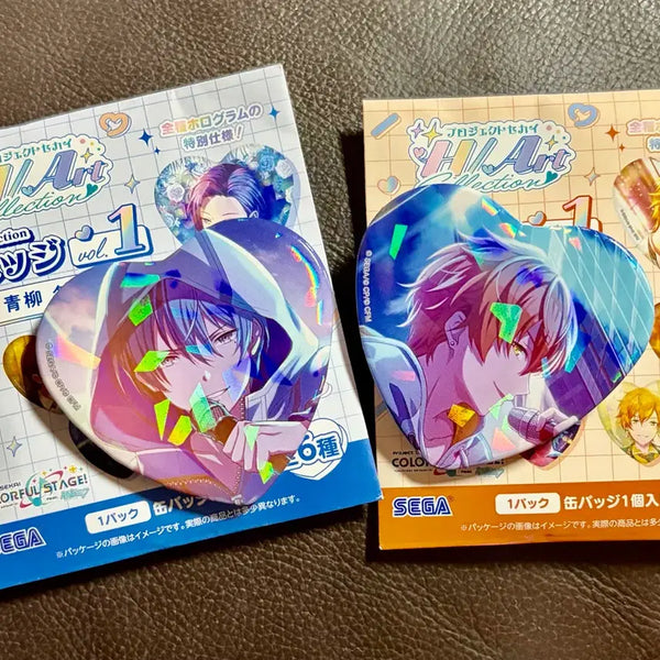 [BUNJANG] Project SEKAI Akito Toya Heart Badge Bundle Set / 프세카 아키토 토우야 하트 뱃지 새상품 일괄