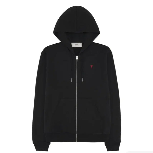 [BUNJANG] AMI Paris Black Hoodie Zip-Up M Size / 아미 후드집업 블랙 m