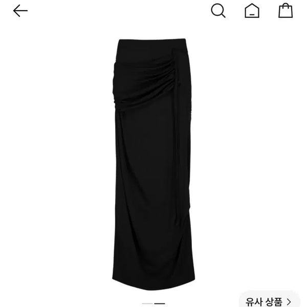 [BUNJANG] Ojos Layering Drape Maxi Skirt Black Size 3 / 오호스 레이어링 드레이프 맥시 스커트 블랙 사이즈3 1회착 ojos