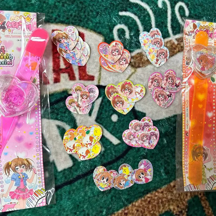 [BUNJANG] Rara's Style Diary Wrist Case Sticker Bracelet Stickers / 고전문구 라라의스타일기 손목 케이스 스티커 팔찌 스티커