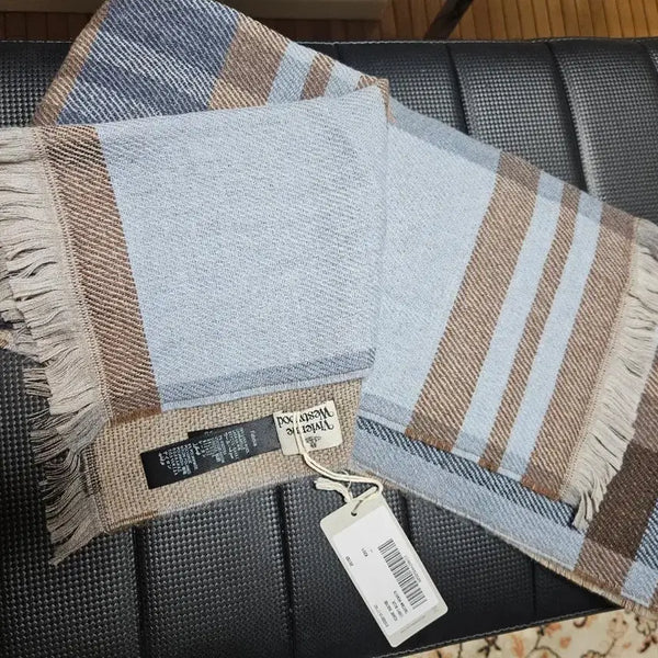 [BUNJANG] Vivienne Westwood Plaid Muffler Blue Brown / 비비안웨스트우드 체크 머플러 블루 브라운