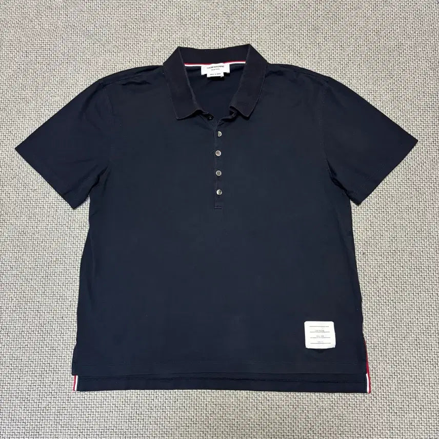 [BUNJANG] Thom Browne Navy Polo Shirt / [3 Size] 톰브라운 네이비 카라티셔츠