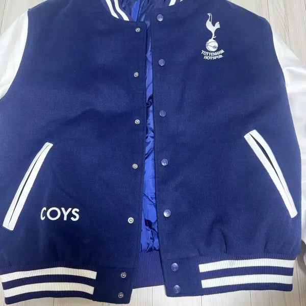 [BUNJANG] Tottenham Hotspur Varsity Jacket Navy (110) / 토트넘 훗스퍼 바시티 자켓 네이비(110)