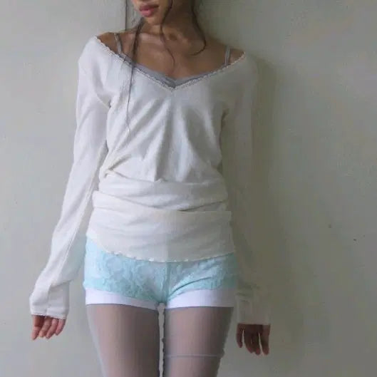 [BUNJANG] Shopfairy Iris Long Top Cream / 샵페어리 iris long top 크림
