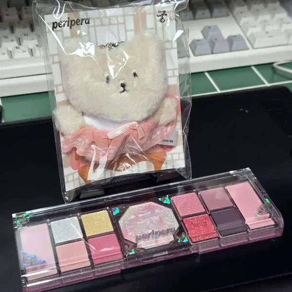 [BUNJANG] Peripera All Take Mood Like Palette x Goong Collaboration No. 06 Pink Palace Edition with Doll Keychain / 페리페라 올테이크 무드 라이크 팔레트 궁 콜라보 06 핑크입궁기, 인형 키링