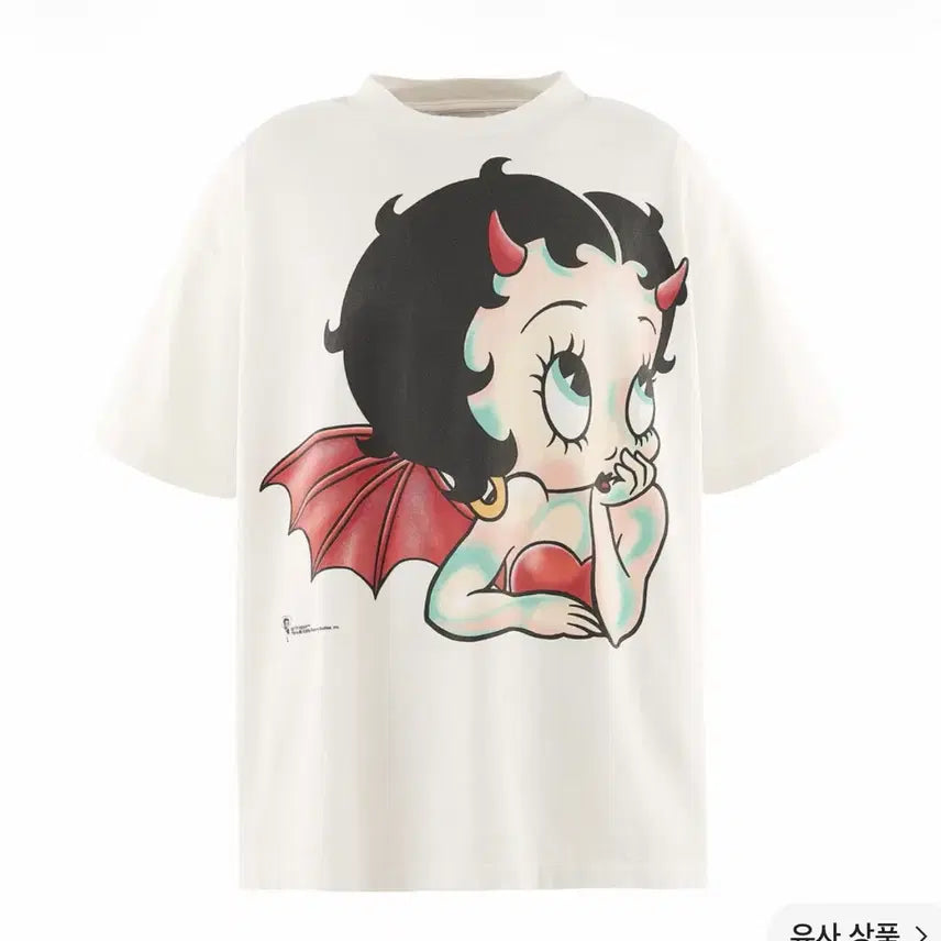 [BUNJANG] Saint Michael Betty Boop Devil Print Oversized T-Shirt XXL / 세인트 미카엘 베티붑 악마 xxl
