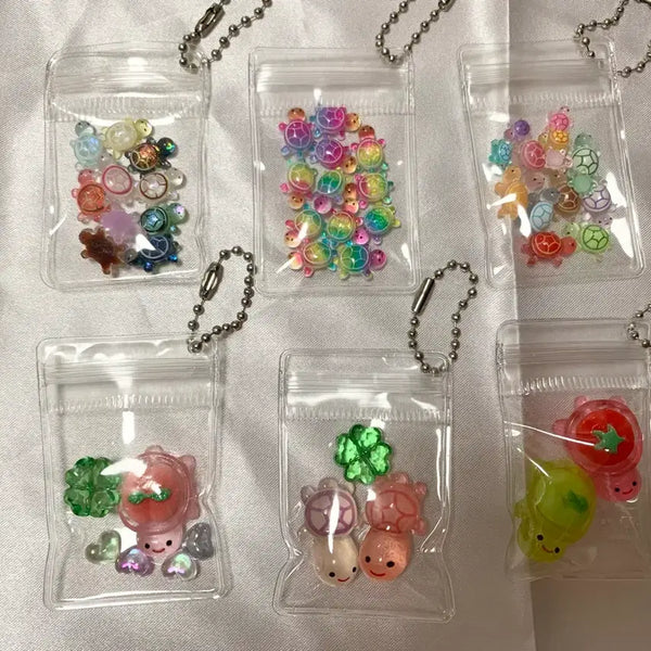[BUNJANG] Lucky Turtle Keychain Set (6 Types) / 행운 거북이 키링 6종 세트