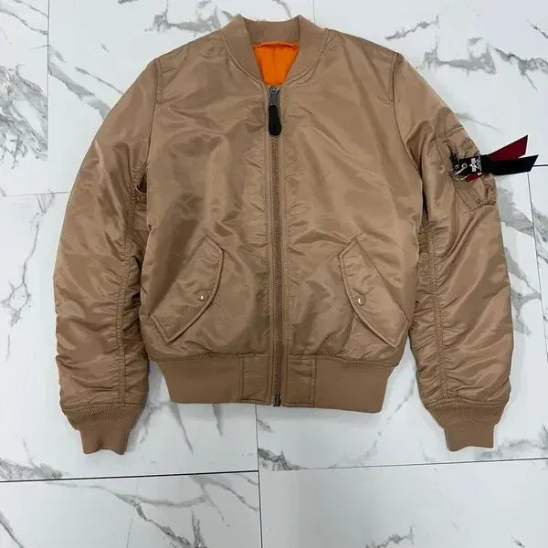 [BUNJANG] Alpha Industries MA-1 Jacket Beige XS / 알파인더스트리 베이지 MA-1 자켓