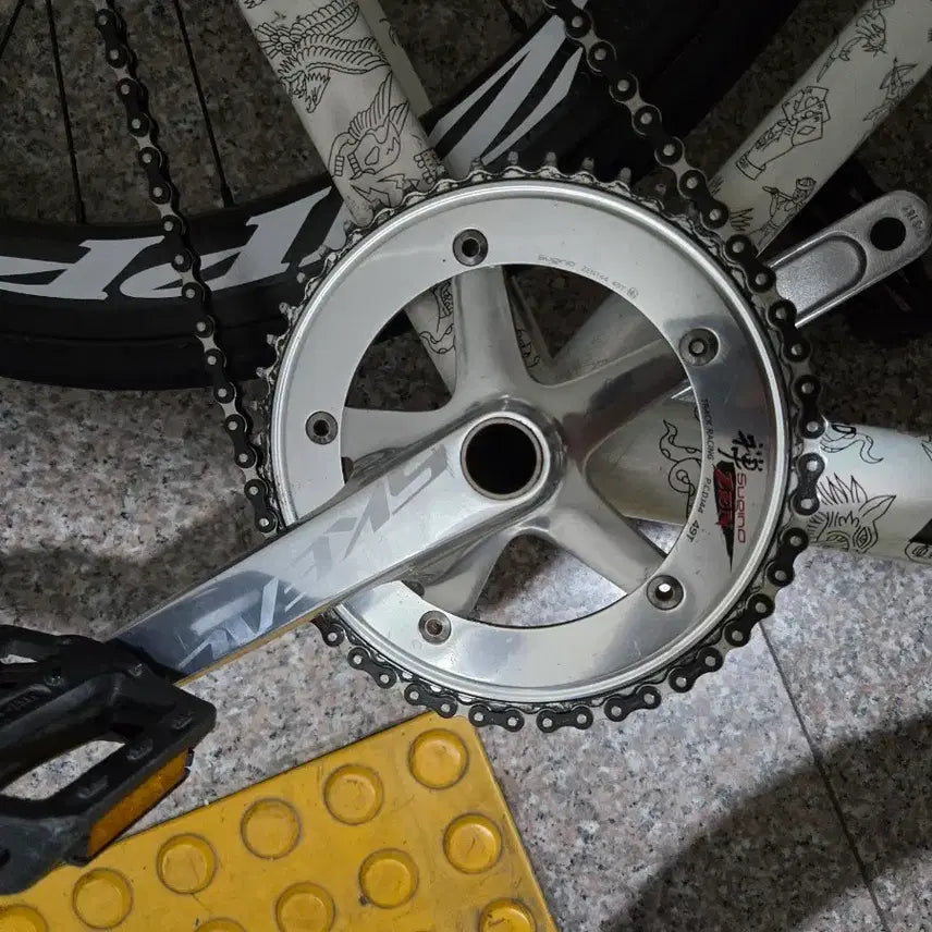[BUNJANG] Sugino Zen 49T Engraved Crankset / 스기노젠 49t 각인 100% 판매/교신