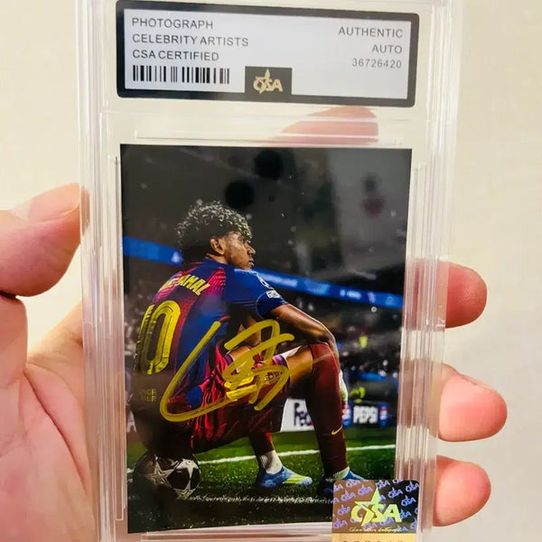 [BUNJANG] Lamine Yamal Autographed Photocard with CSA Certified Case / 라민 야말 친필 싸인 포토카드 | CSA 인증 케이스 포함 | 소장용 최상급