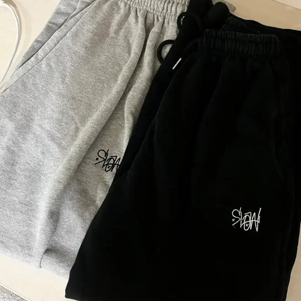 [BUNJANG] Slow Record House Logo Wide Sweatpants (Set) / 슬로우레코드하우스 로고 와이드 스웻 팬츠 S 일괄판매