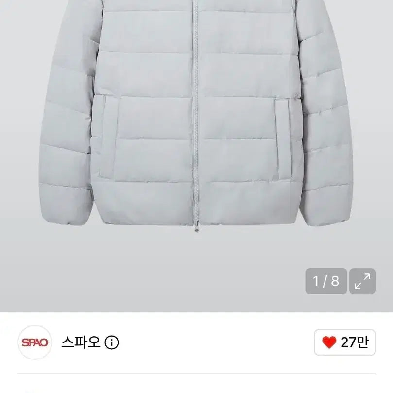 [BUNJANG] SPAO Light Jacket Padding L Black / 스파오 라이트 재킷 패딩 블랙 L