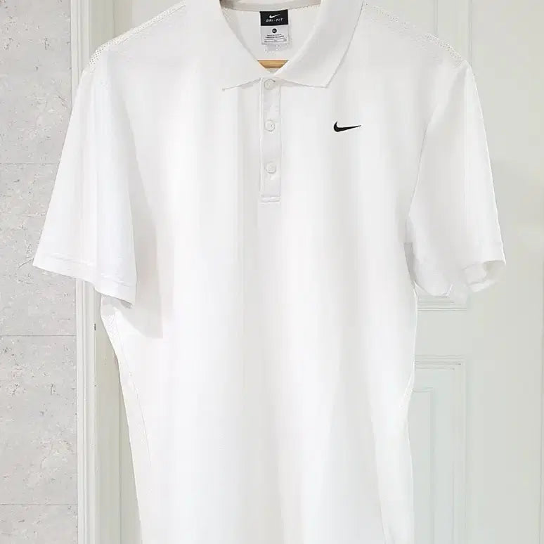 [BUNJANG] Nike Dri-FIT Short Sleeve Polo Shirt White 105 / 나이키 드라이핏 기능성 반팔 카라티 화이트 105