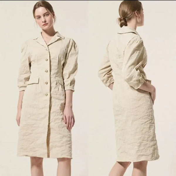 [BUNJANG] Lanvin Crinkle Puff Sleeve Dress / 랑방 크링클 퍼프슬리브 원피스