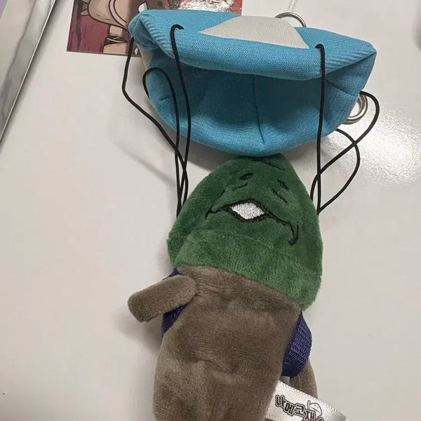 [BUNJANG] Withered Nameko Parachute Keychain / 시든 나메코 낙하산 키링
