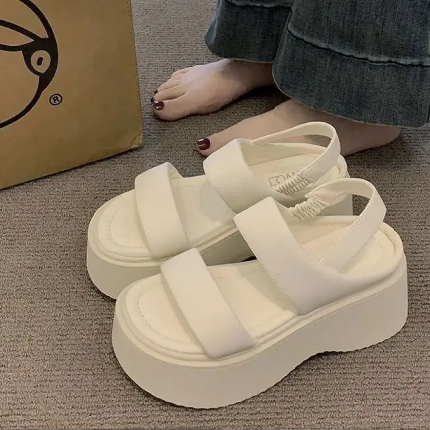 [BUNJANG] White Platform Sandals / 플랫폼 샌들 화이트