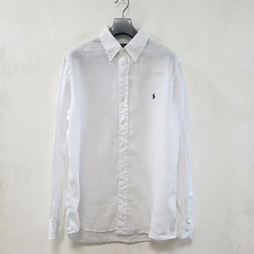 [BUNJANG] Polo Ralph Lauren Classic Fit White Linen Shirt L / 폴로 랄프로렌 화이트 린넨 셔츠 L