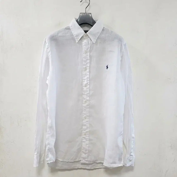 [BUNJANG] Polo Ralph Lauren Classic Fit White Linen Shirt L / 폴로 랄프로렌 화이트 린넨 셔츠 L