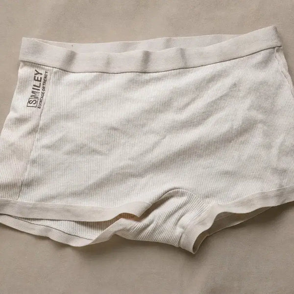[BUNJANG] SMILEY Ribbed Briefs - White / 중고) 화이트 골지 드로즈