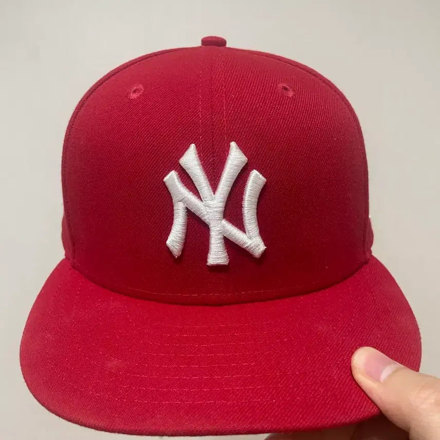 [BUNJANG] New Era Yankees Red 59FIFTY Cap Size 7 1/2 / 뉴에라 59FIFTY 양키스 레드 7 1/2