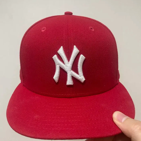 [BUNJANG] New Era Yankees Red 59FIFTY Cap Size 7 1/2 / 뉴에라 59FIFTY 양키스 레드 7 1/2