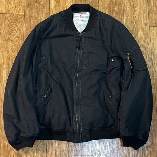 [BUNJANG] Blackout Cotton MA-1 Jacket (XXL, 2XL) / [xxl,2xl] 블랙아웃 코튼 ma-1 블랙