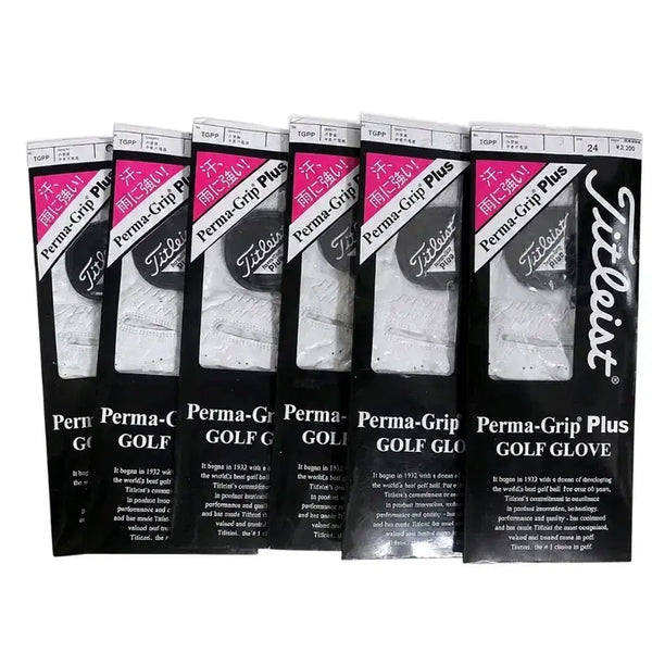 [BUNJANG] Titleist Perma-Grip Plus Golf Gloves (Size 24) - 6 Pairs / 타이틀리스트 골프 장갑 Perma-Grip Plus 24호 6개