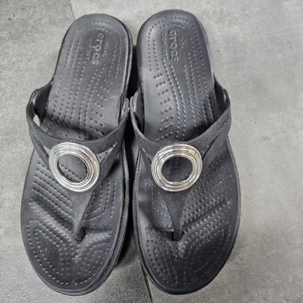[BUNJANG] Crocs Sandals Black W7/240 / 크록스 샌들 블랙 w7/240