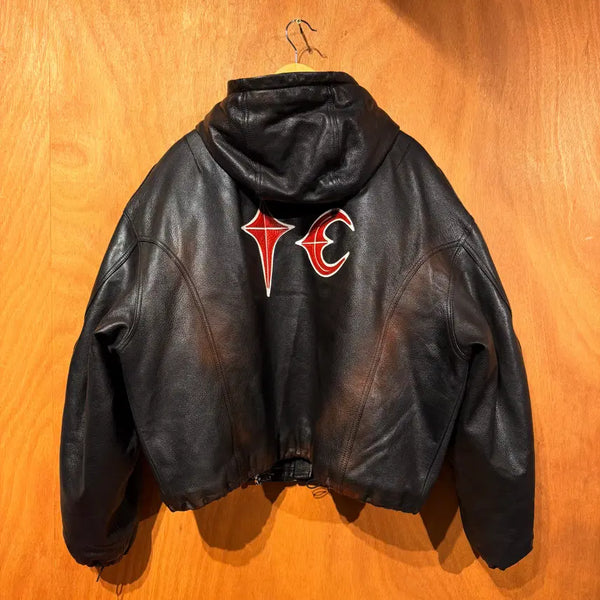 [BUNJANG] Thug Club Big Lock Leather Hooded Jacket / 떠그클럽 빅락 레더 후드 자켓 3