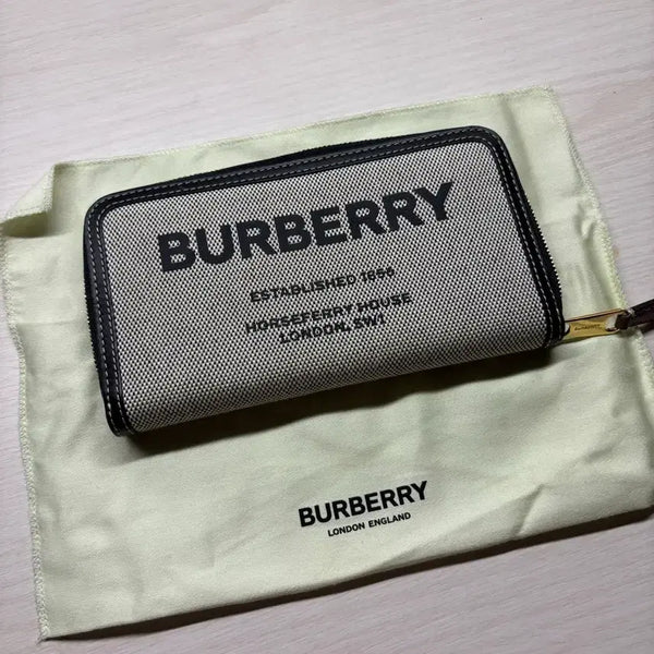 [BUNJANG] Burberry Canvas Long Wallet / 버버리 캔버스 장지갑