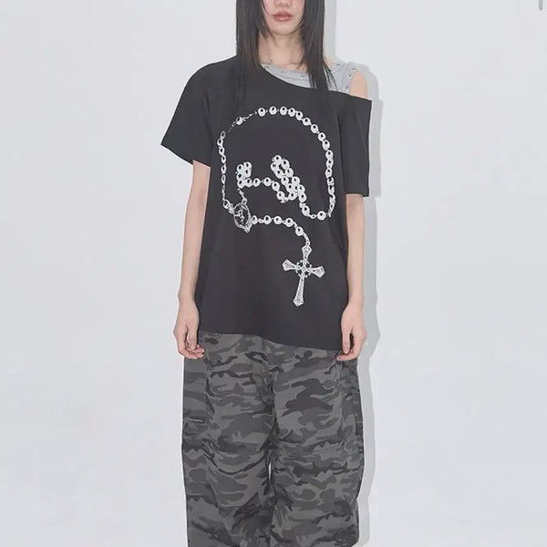 [BUNJANG] Rogerier Noir/Miseki Seoul Ames Ronron Rockcake Ohos Top / 팬시클럽 상의 로저리 노이어/미세키 서울 아메스 론론 락케이크 오호스