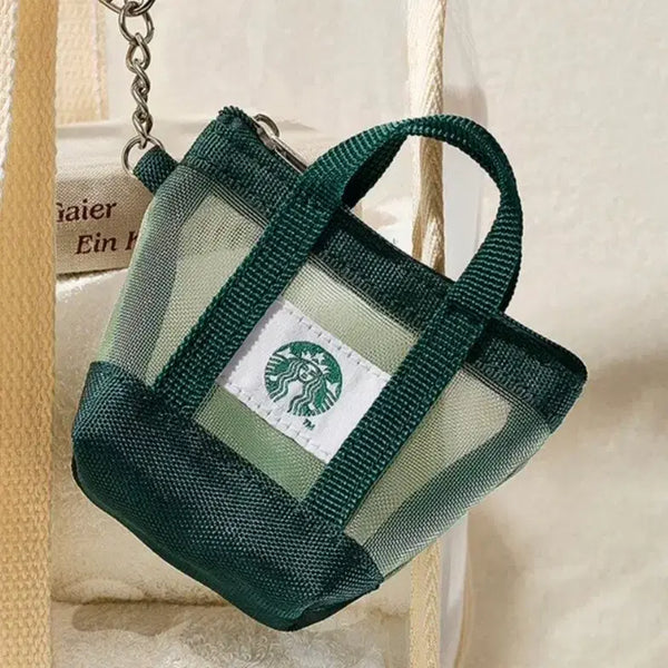 [BUNJANG] Starbucks Mesh Tote Bag Keyring Green / 스타벅스 메쉬 토트백 키링 그린