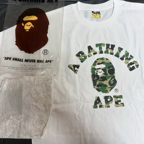 [BUNJANG] Bape Short Sleeve T-Shirt L Size / 베이프 반팔 티셔츠 L사이즈 새상품 (일본 베이프매장에서 구매)